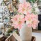 3-Piece Pale Pink Artificial Amaryllis Flowers – 17.3" Silk Faux Amaryllis Stems with 4 Blooms Each for Spring Home Décor, Table Centerpieces, Weddings & Party Arrangements